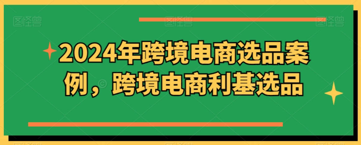 2024年跨境电商选品案例，跨境电商利基选品