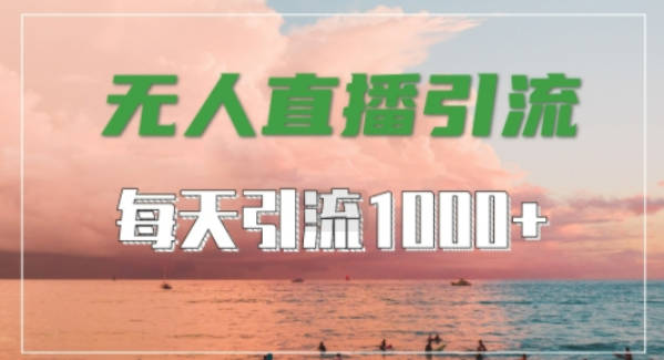 抖音快手视频号全平台通用，无人直播引流法，超暴力引流1000+高质量精准创业粉【项目拆解】