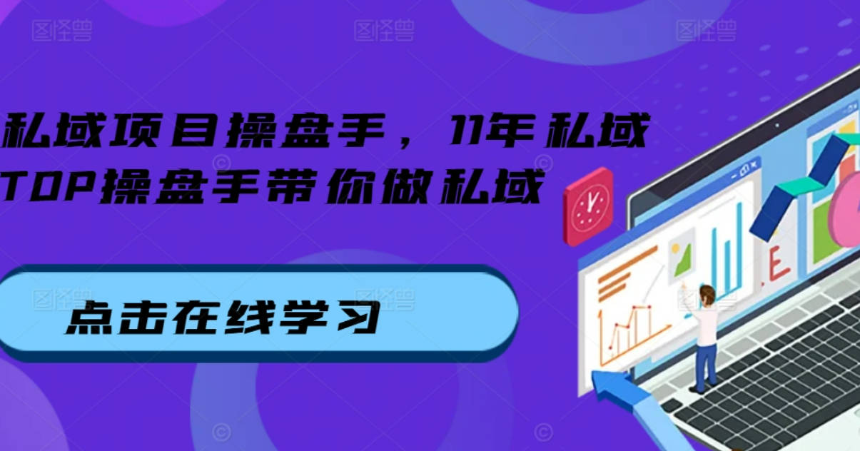 私域项目操盘手，11年私域TOP操盘手带你做私域