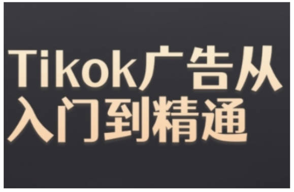 Tiktok Ads实操教程，Tiktok广告从入门到精通