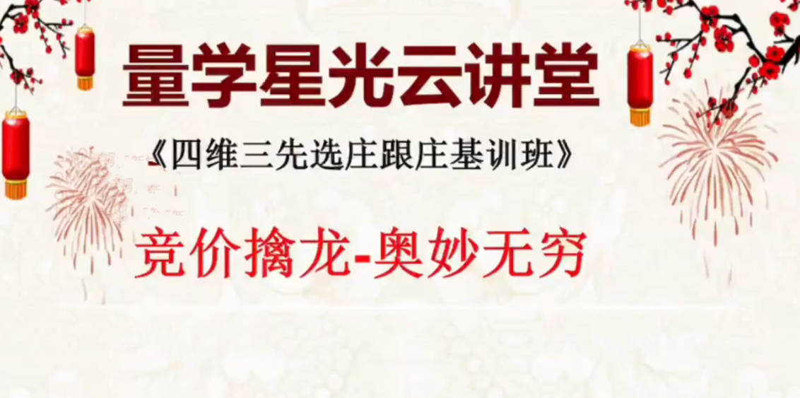 量学云讲堂王岩江宇龙2024年第53期视频 主课正课系统课+收评