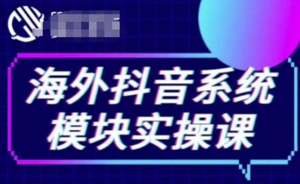 海外抖音Tiktok系统模块实操课，TK短视频带货，TK直播带货，TK小店端实操等