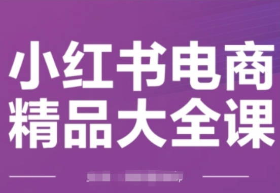 小红书电商精品大全课，快速掌握小红书运营技巧，实现精准引流与爆单目标，轻松玩转小红书电商