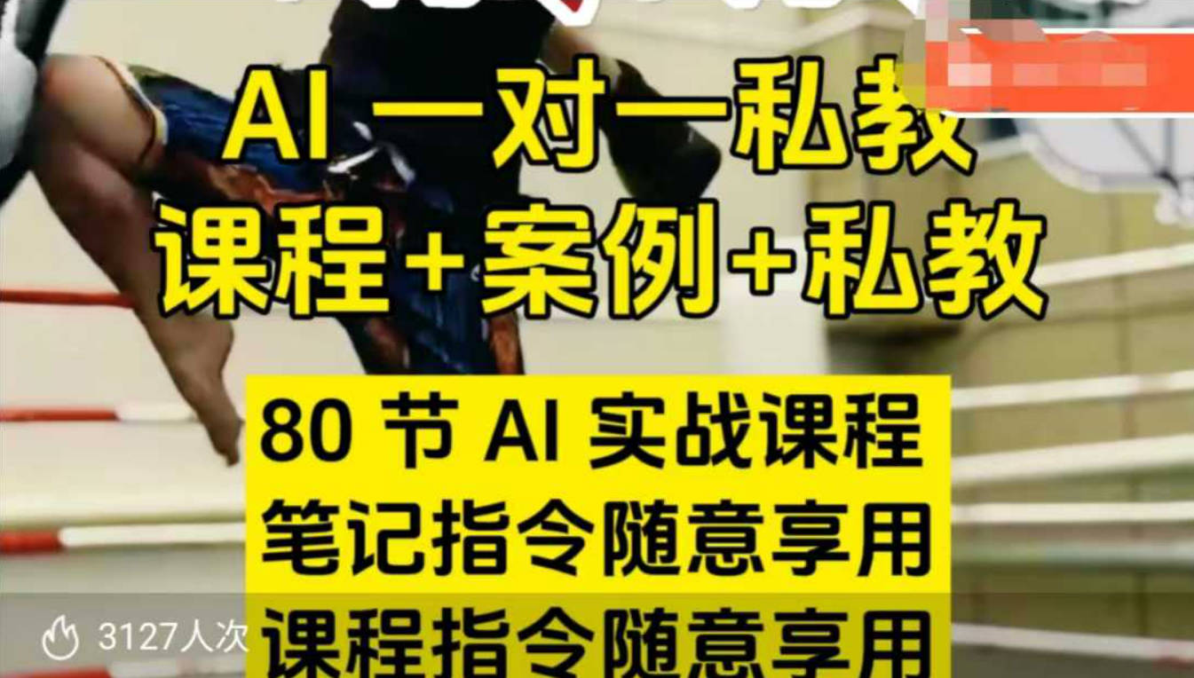 AI指令实战课，课程+案例，80节AI实战课程，笔记指令随意享用，课程指令随意享用